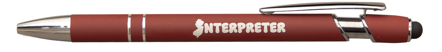 Red Pen with Stylus (New Jersey)