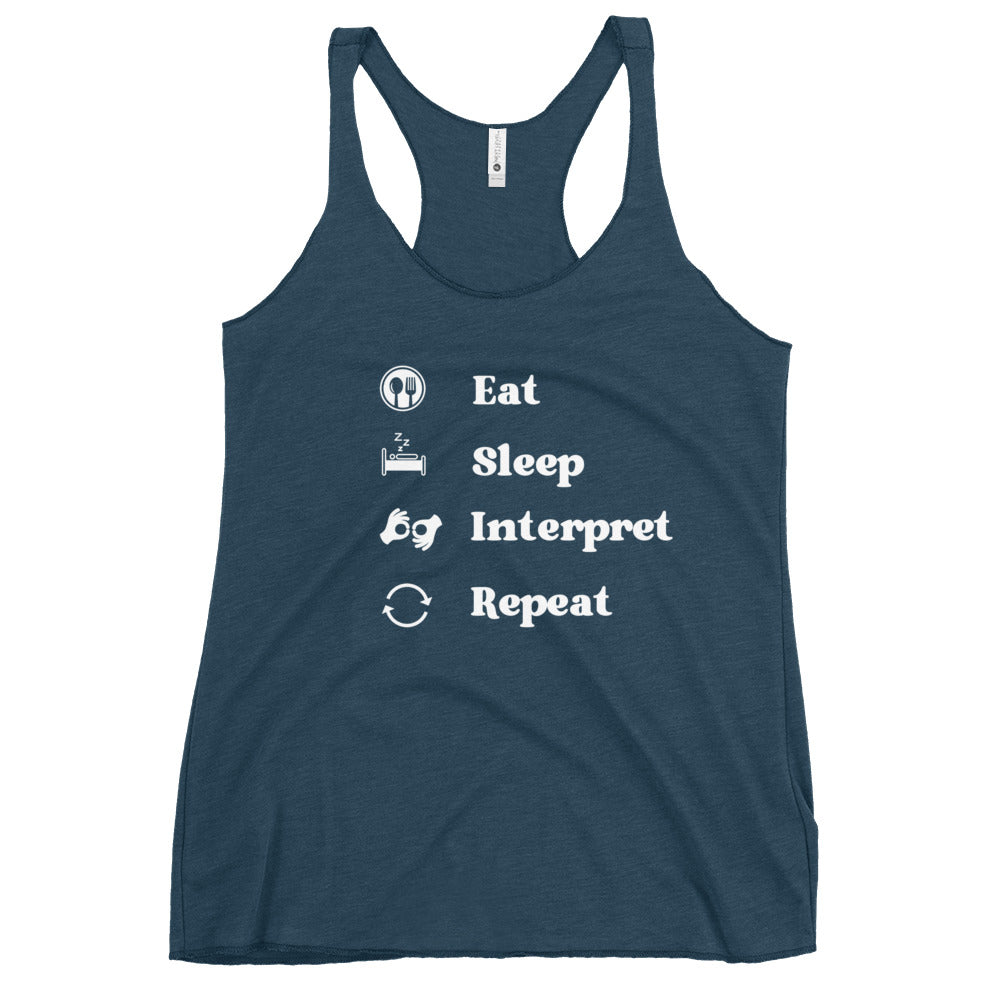 Sign Language Interpreter Women's Racerback Tank