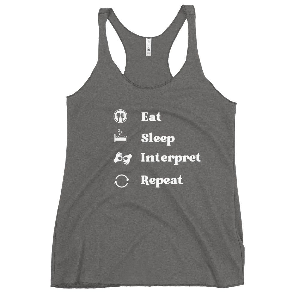 Sign Language Interpreter Women's Racerback Tank