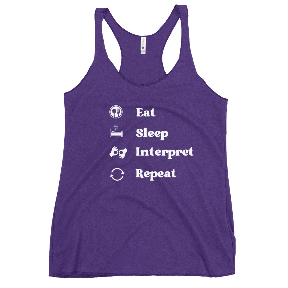 Sign Language Interpreter Women's Racerback Tank
