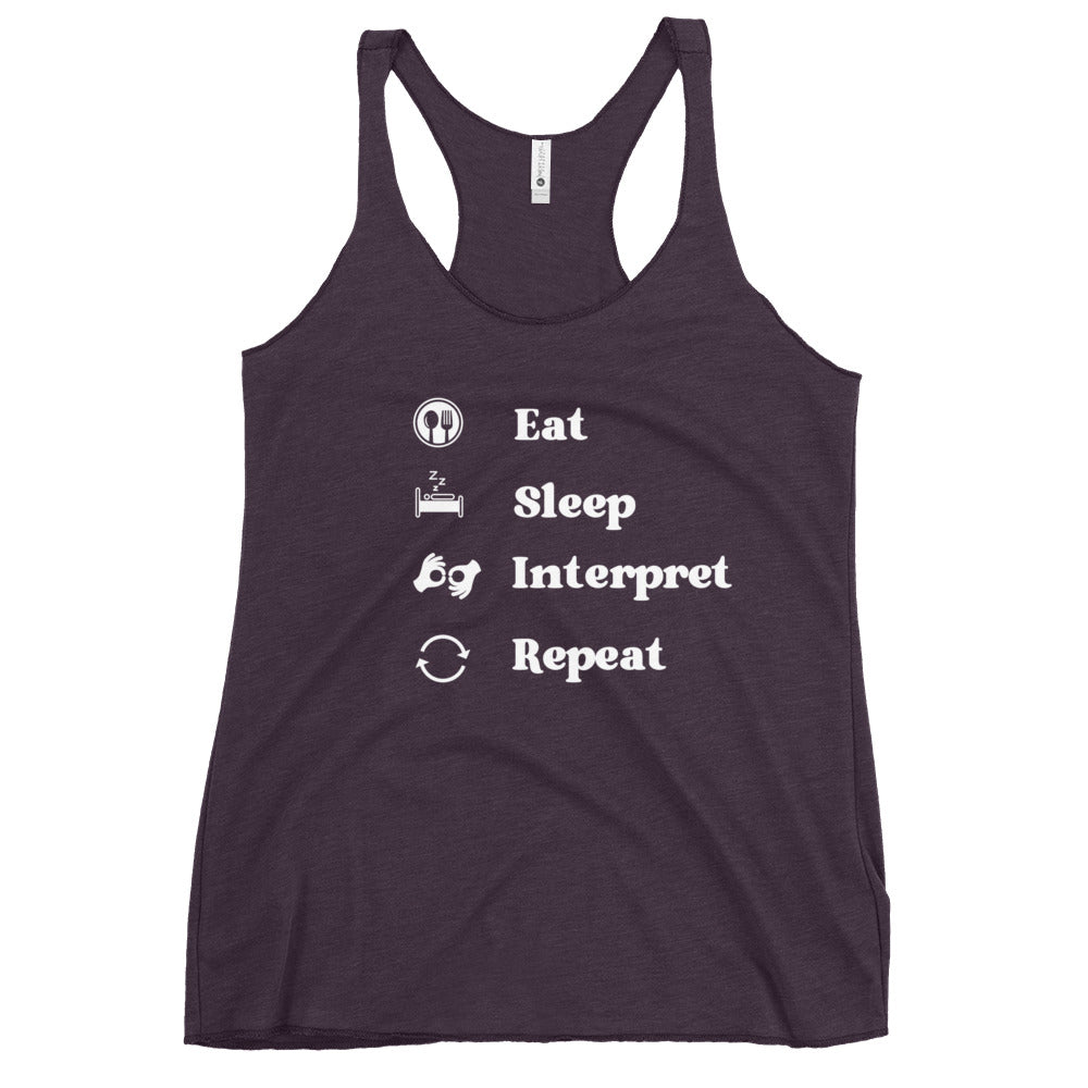 Sign Language Interpreter Women's Racerback Tank