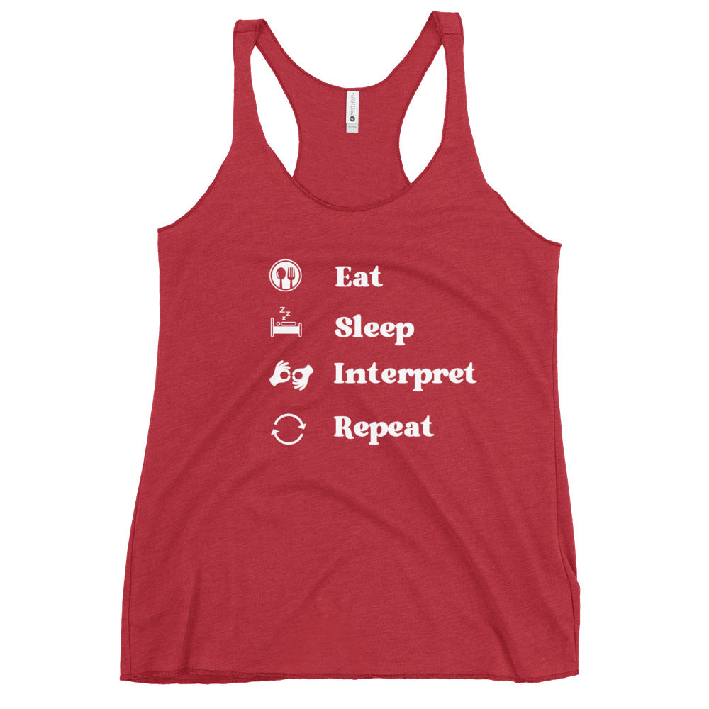 Sign Language Interpreter Women's Racerback Tank