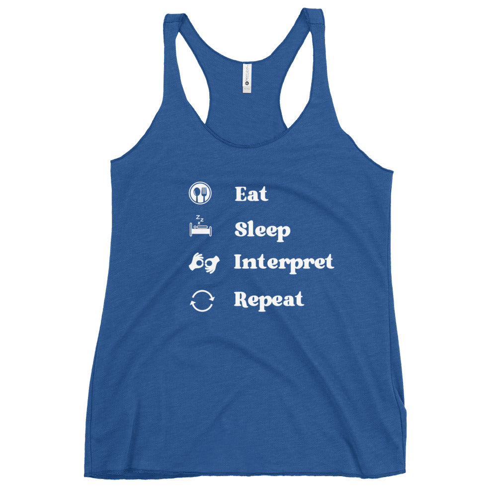 Sign Language Interpreter Women's Racerback Tank