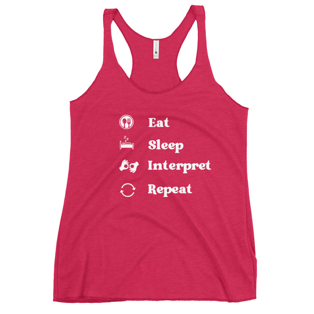 Sign Language Interpreter Women's Racerback Tank
