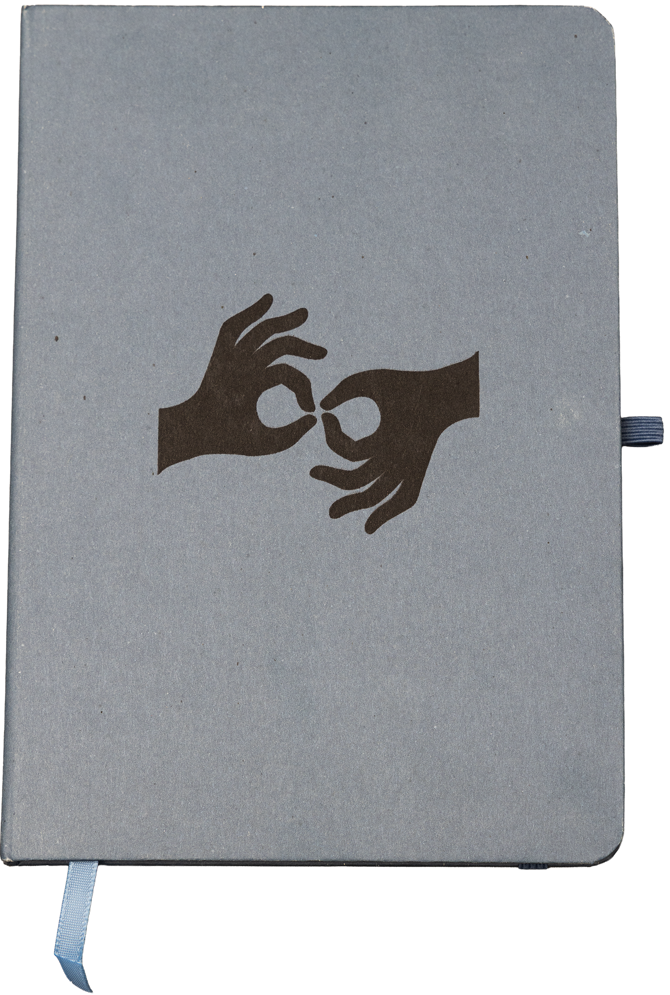 5.8" x 8.3" Blue Recycled Milk Carton Notebook for Sign Language Interpreters
