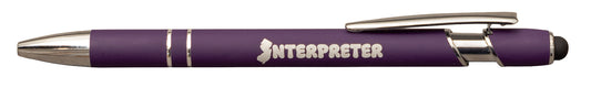 Purple Pen with Stylus (New Jersey)