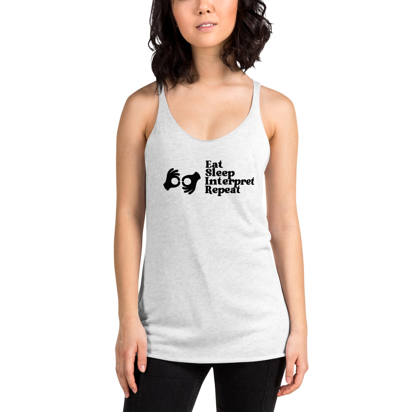 Sign Language Interpreter Women's Racerback Tank